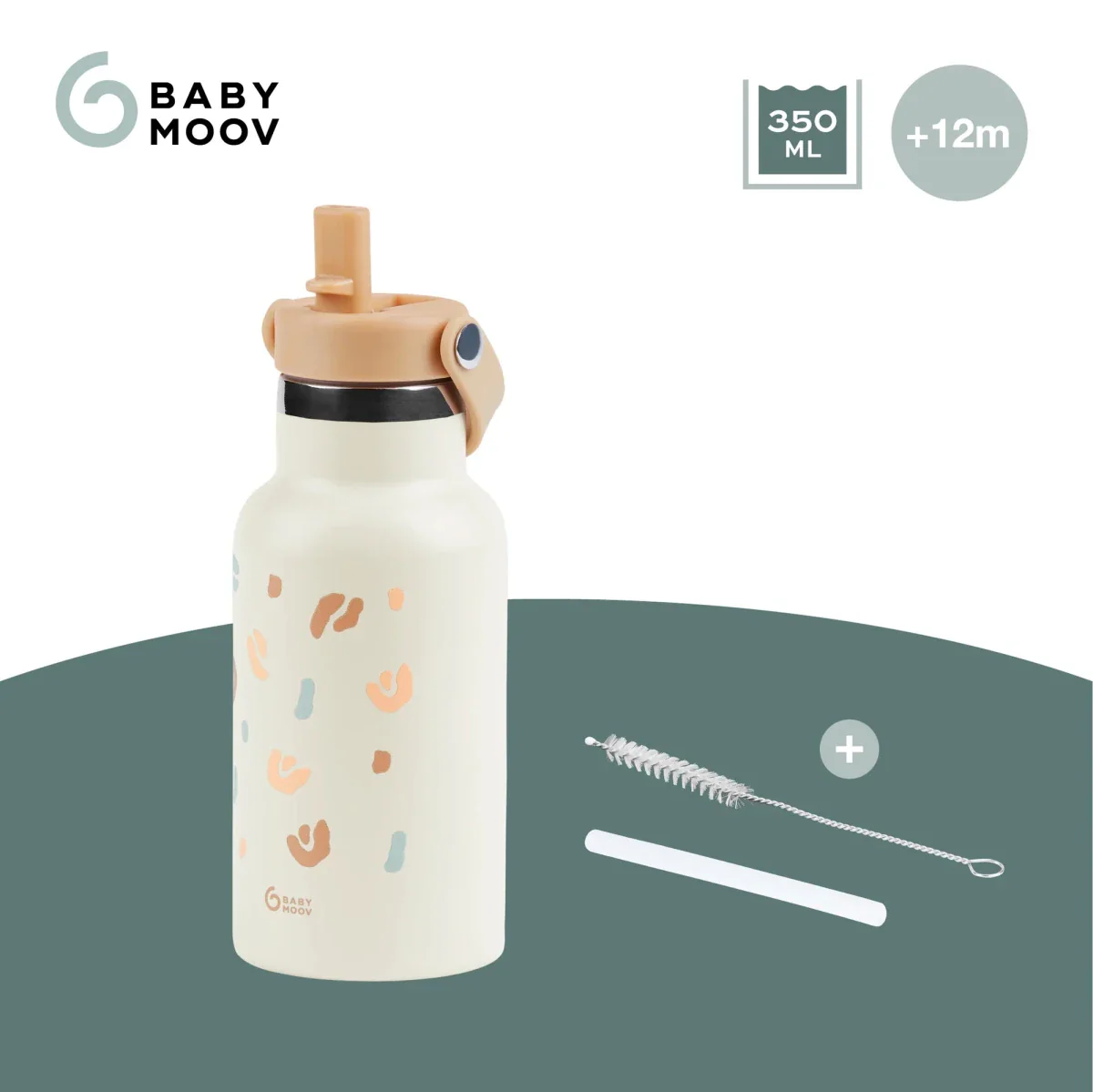 Babymoov Little Explorer Geïsoleerde RVS Drinkfles Ivory - Image 3