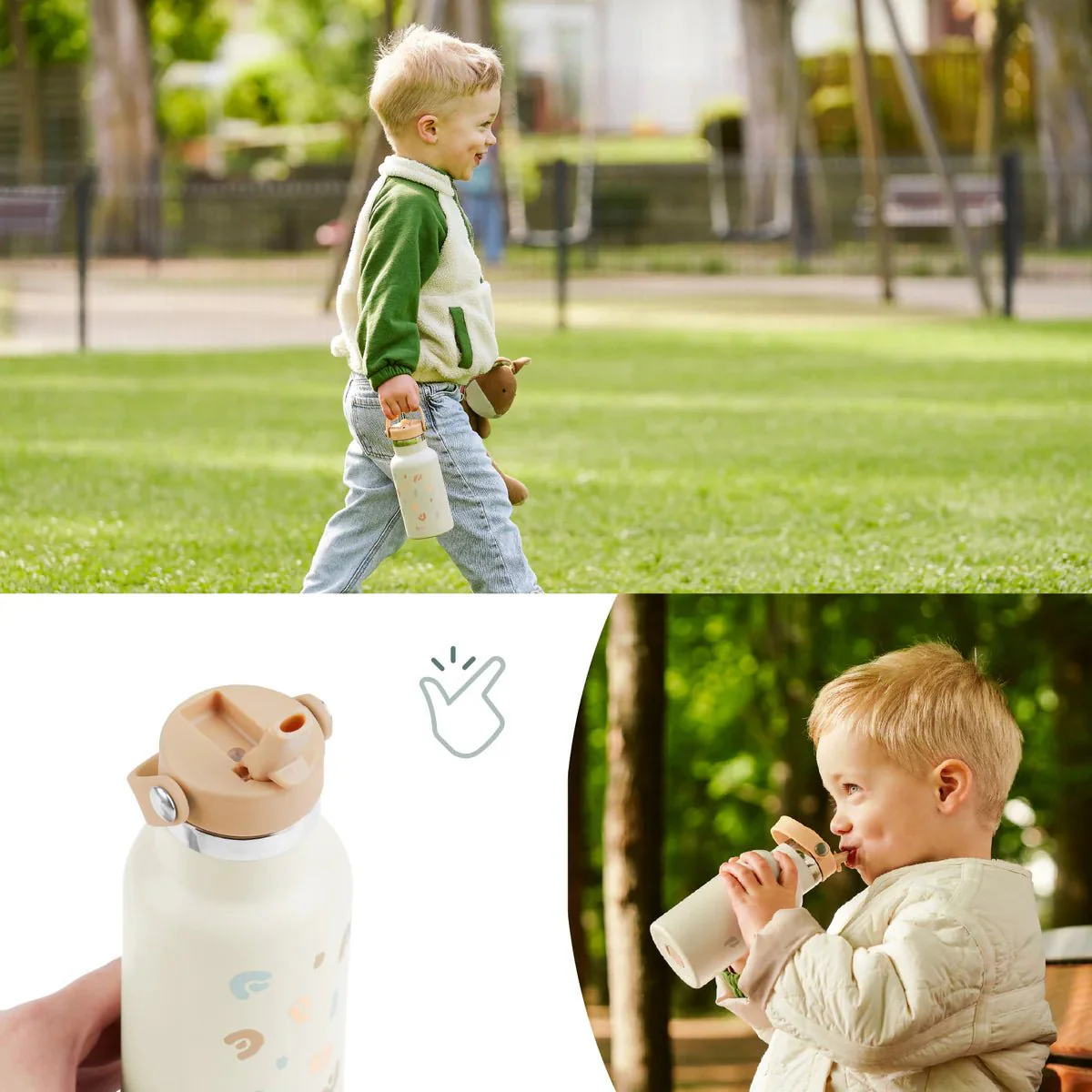 Babymoov Little Explorer Geïsoleerde RVS Drinkfles Ivory - Image 7