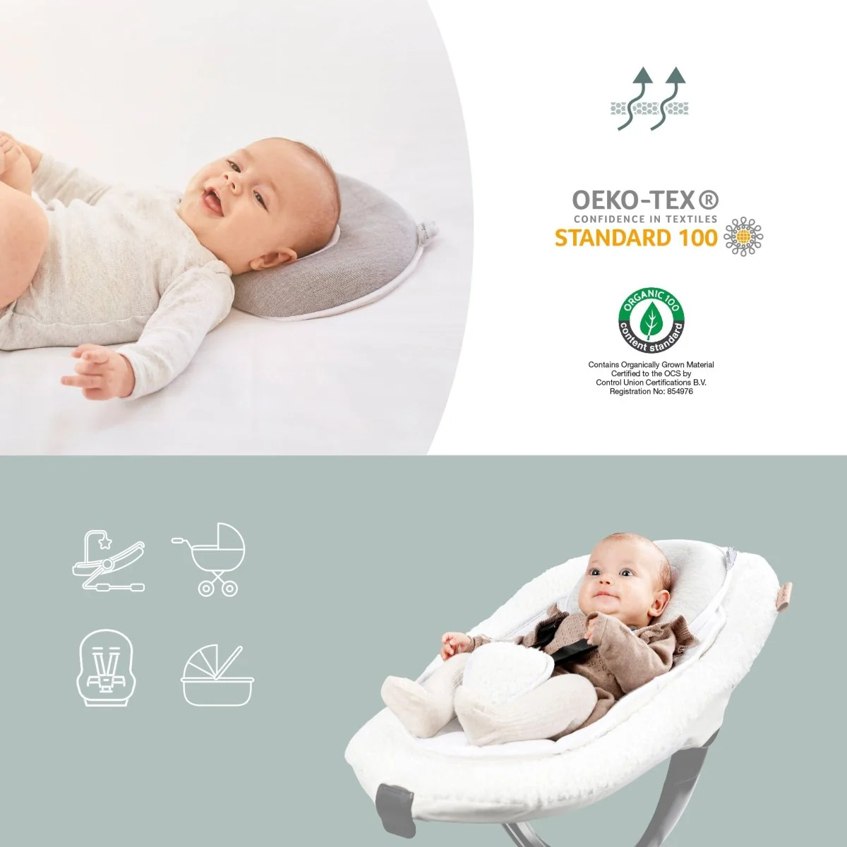 Babymoov Slaaptrainer Cosyhead Fresh Smokey - Image 6
