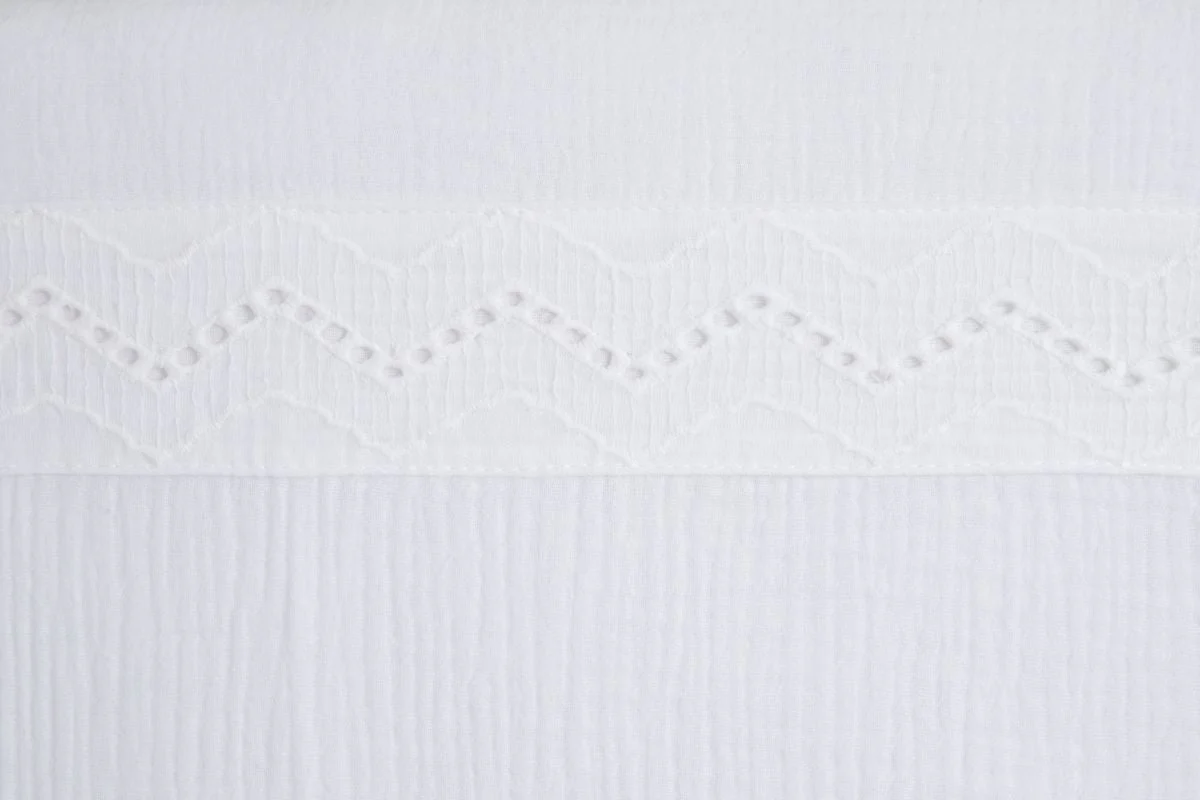 Baby's Only Hoeslaken Ledikant Calm Wit Broderie 60X120 Cm - Image 2