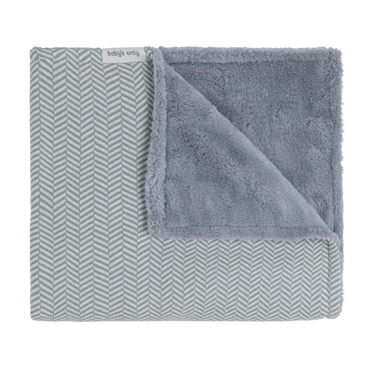 Baby's Only Ledikantdeken 100X135Cm Teddy Dawn Nordic Blue/Ecru
