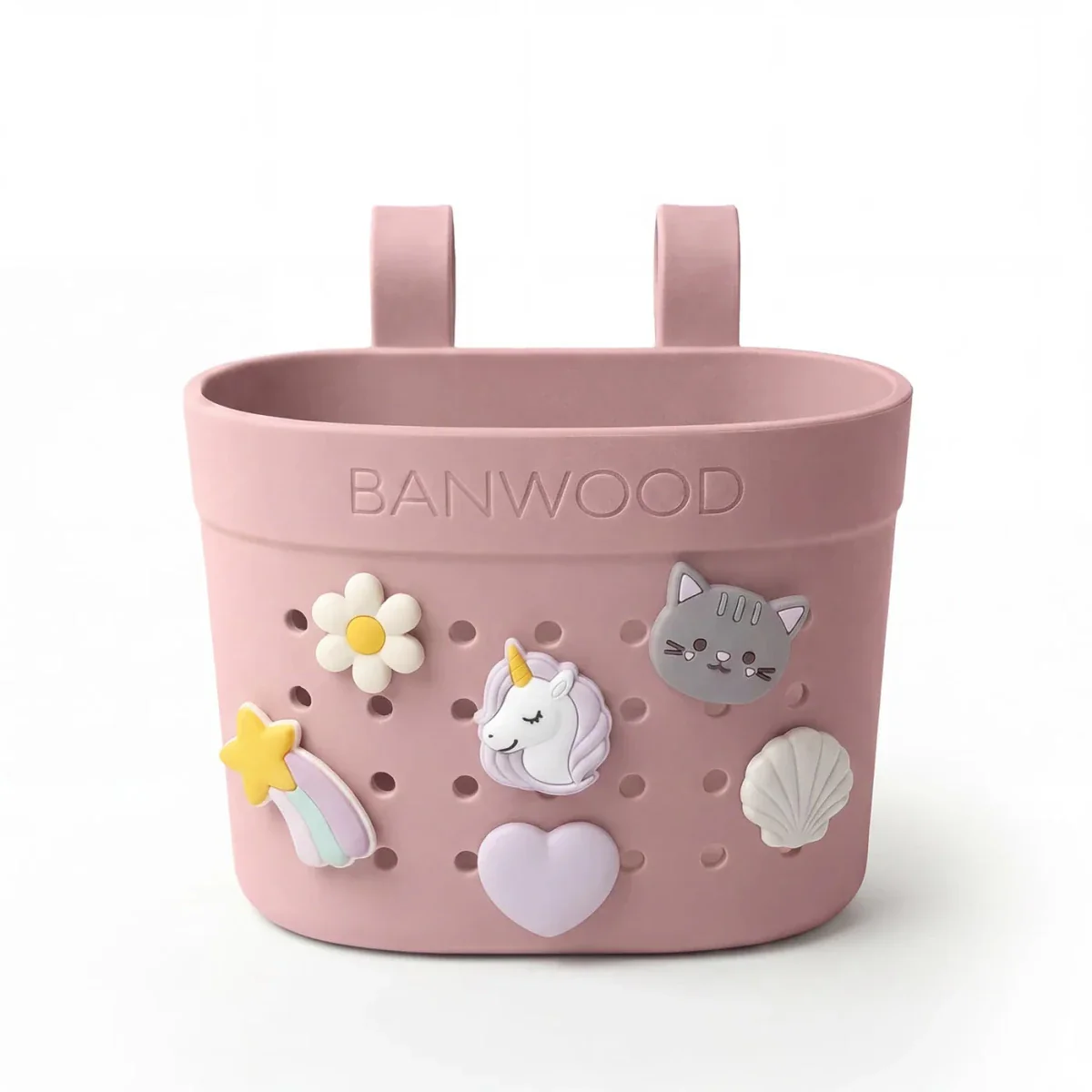 Banwood Kinderstep- en Fietsmandje Pin & Ride Dusty Rose - Image 3