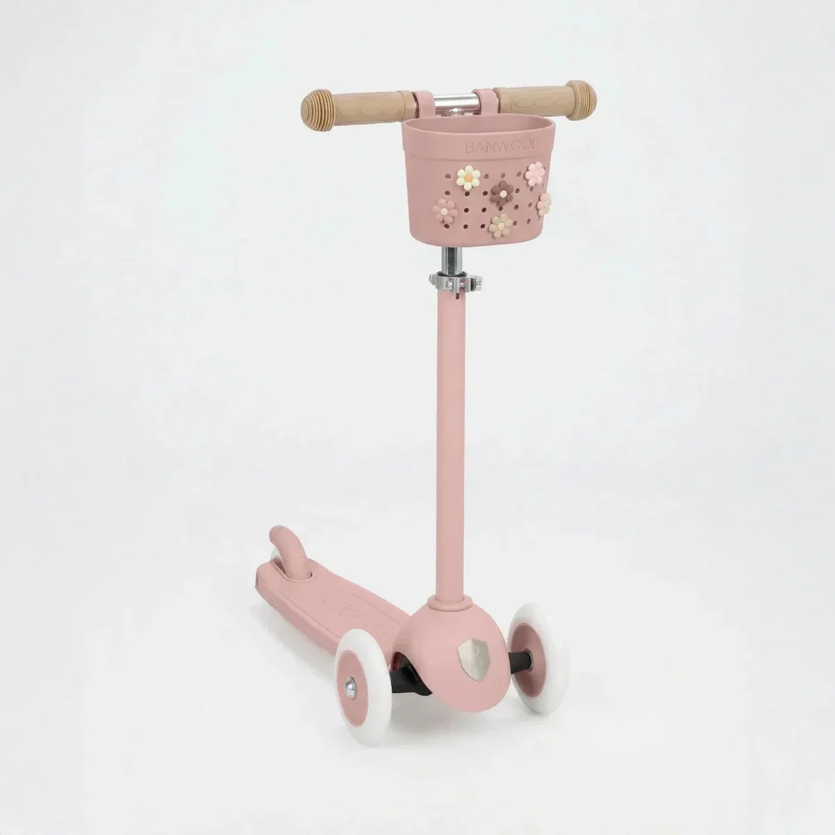 Banwood Kinderstep- en Fietsmandje Pin & Ride Dusty Rose - Image 4