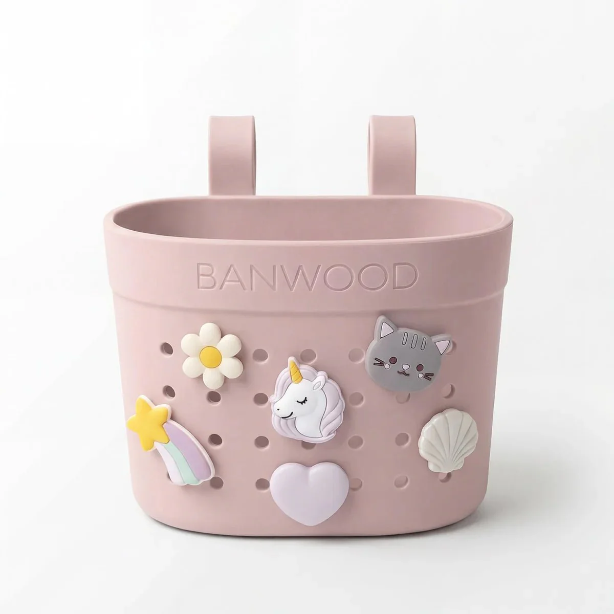 Banwood Kinderstep- en Fietsmandje Pin & Ride Faded Pink - Image 3