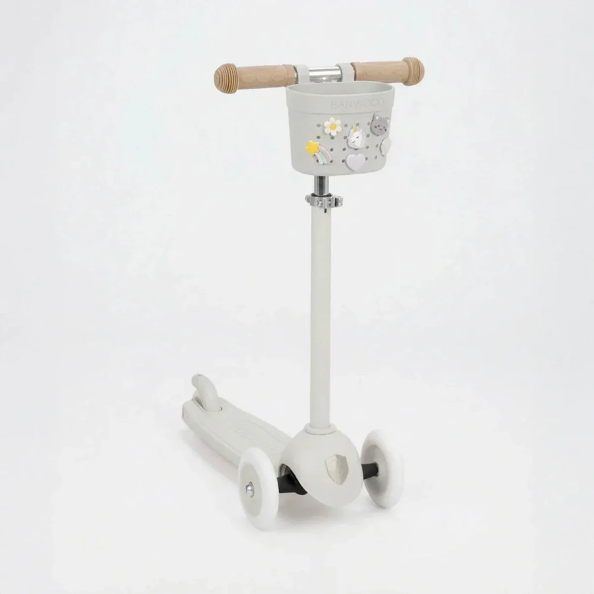 Banwood Kinderstep- en Fietsmandje Pin & Ride Ivory - Image 4