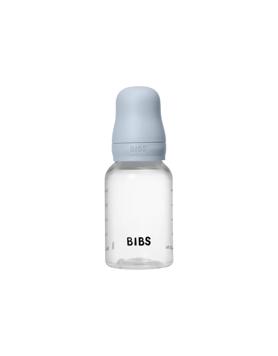 BIBS Babyfles Round Latex 150Ml Slow Flow Baby Blue - Image 3