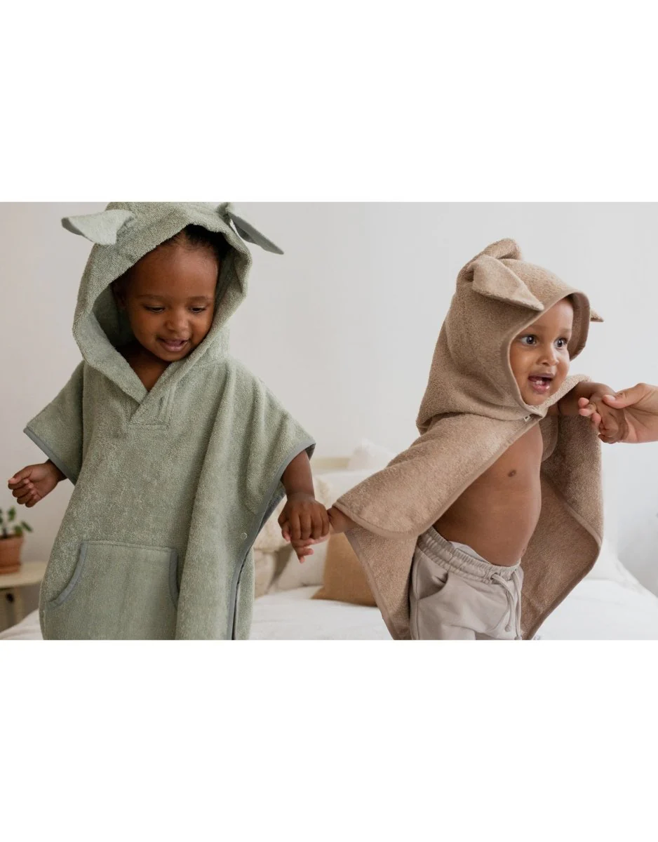 BIBS Badcape Baby Poncho Kangaroo Petrol - Image 5