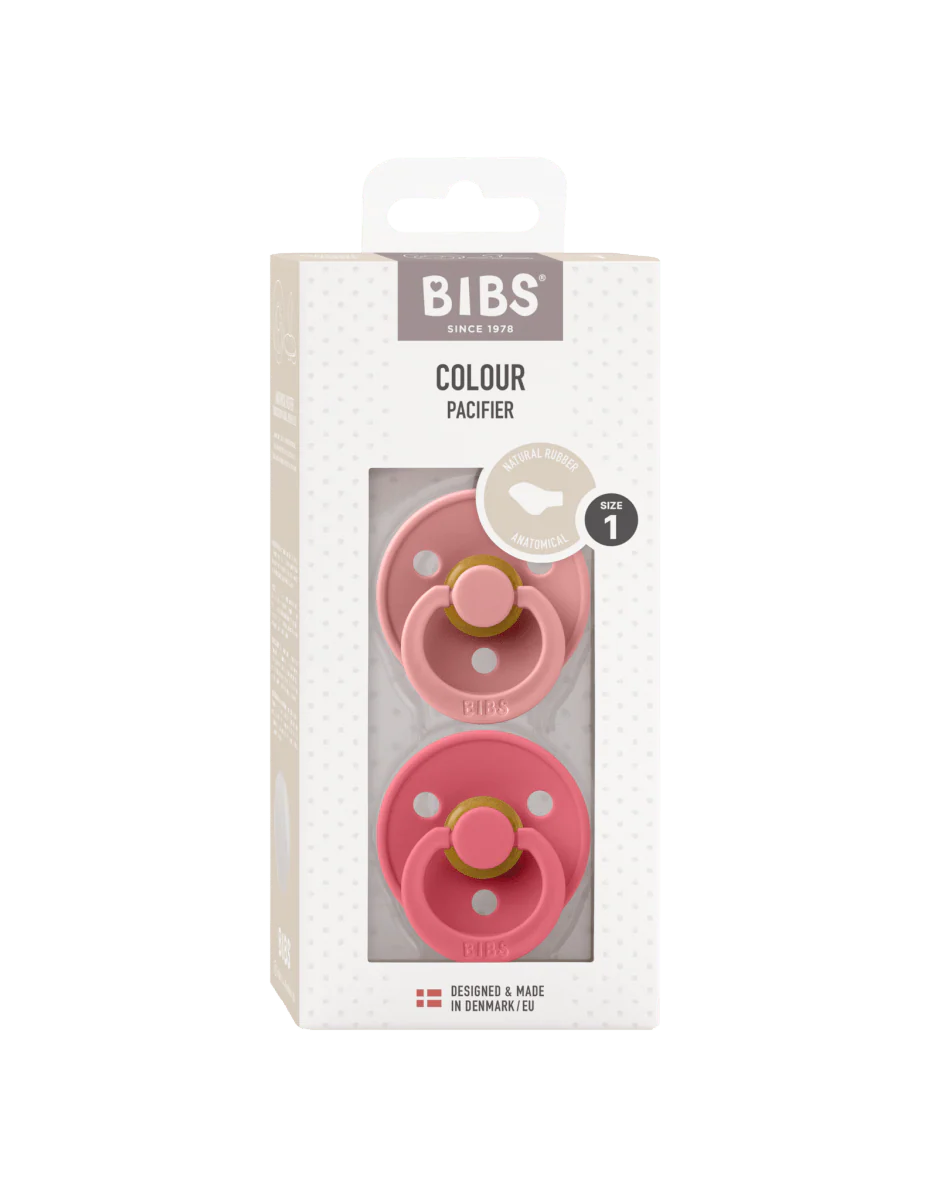 BIBS Speen Maat 1 Anatomical Dusty Pink/ Coral 2St - Image 2