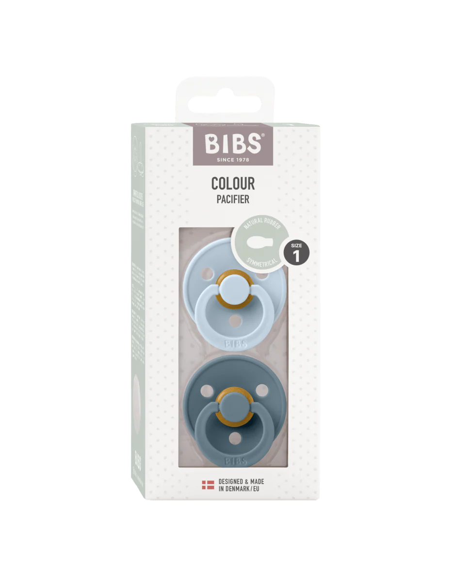 BIBS Speen Maat 1 Latex Symmetric Baby Blue/Petrol 2st - Image 2