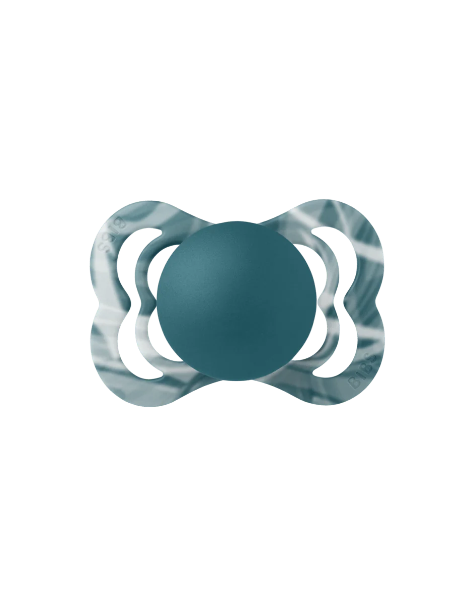 BIBS Speen Maat 1 Silicone Supreme Forest Lake White