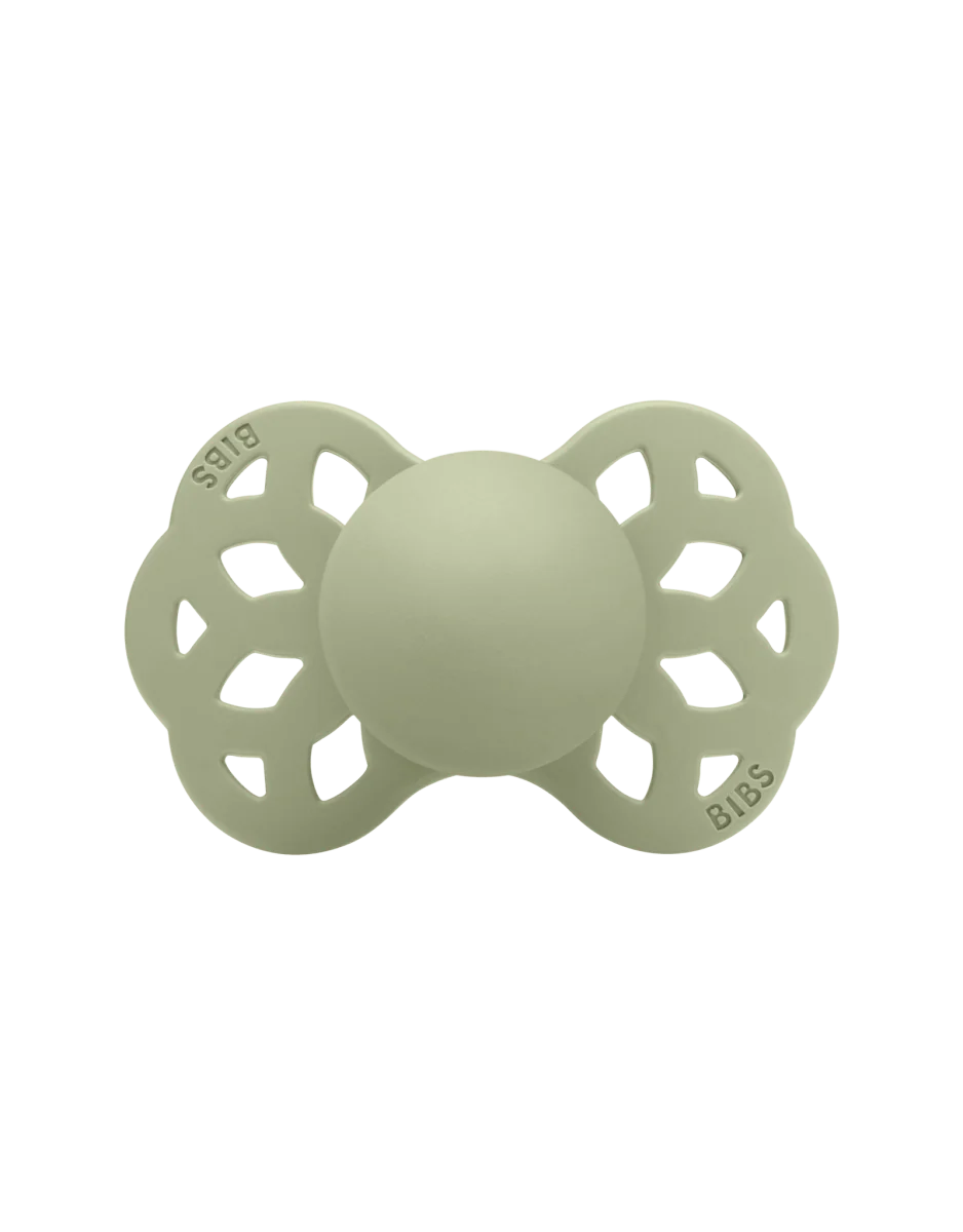 BIBS Speen Maat 1 Silicone Symmetrical Ivory/Sage 2st - Image 4