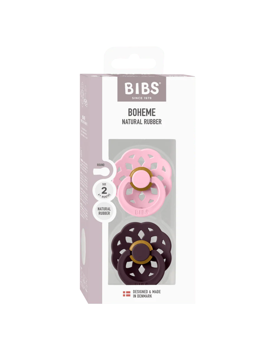 BIBS Speen Maat 2 Boheme Baby Pink/Plum 2St - Image 8