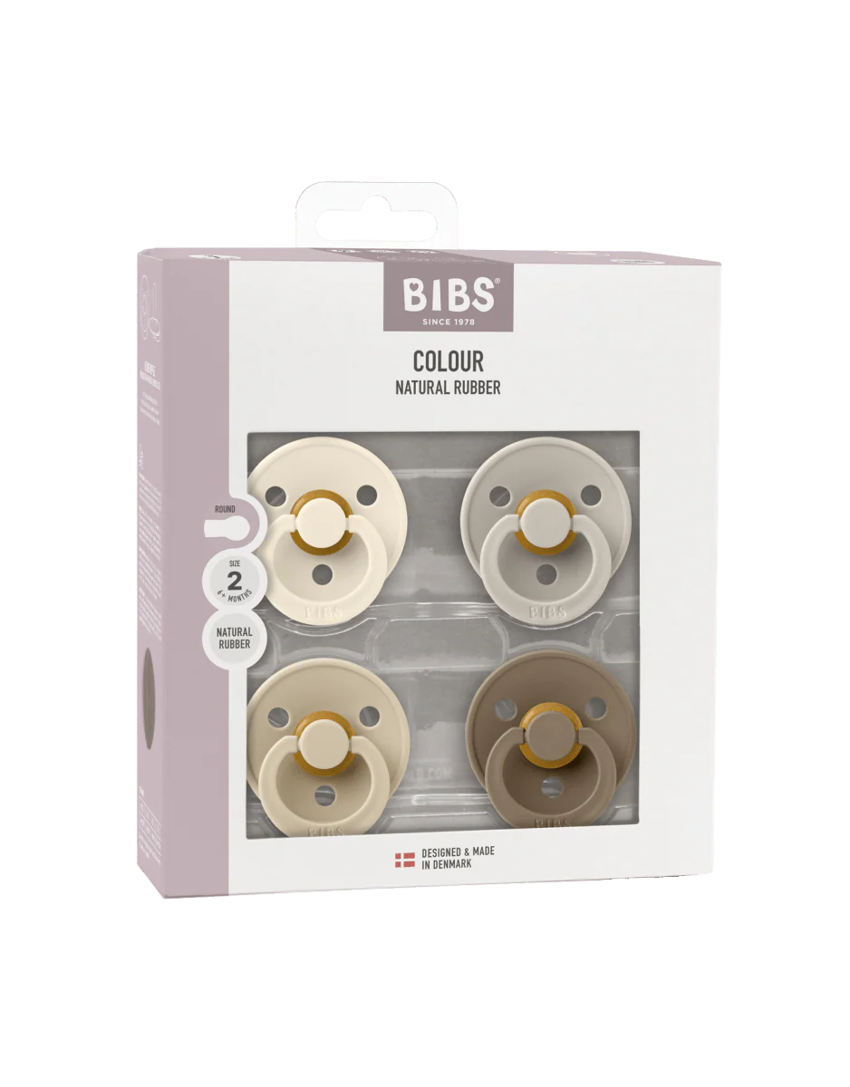 BIBS Speen Maat 2 Colour Ivory/Sand/Vanilla/Dark Oak 4St