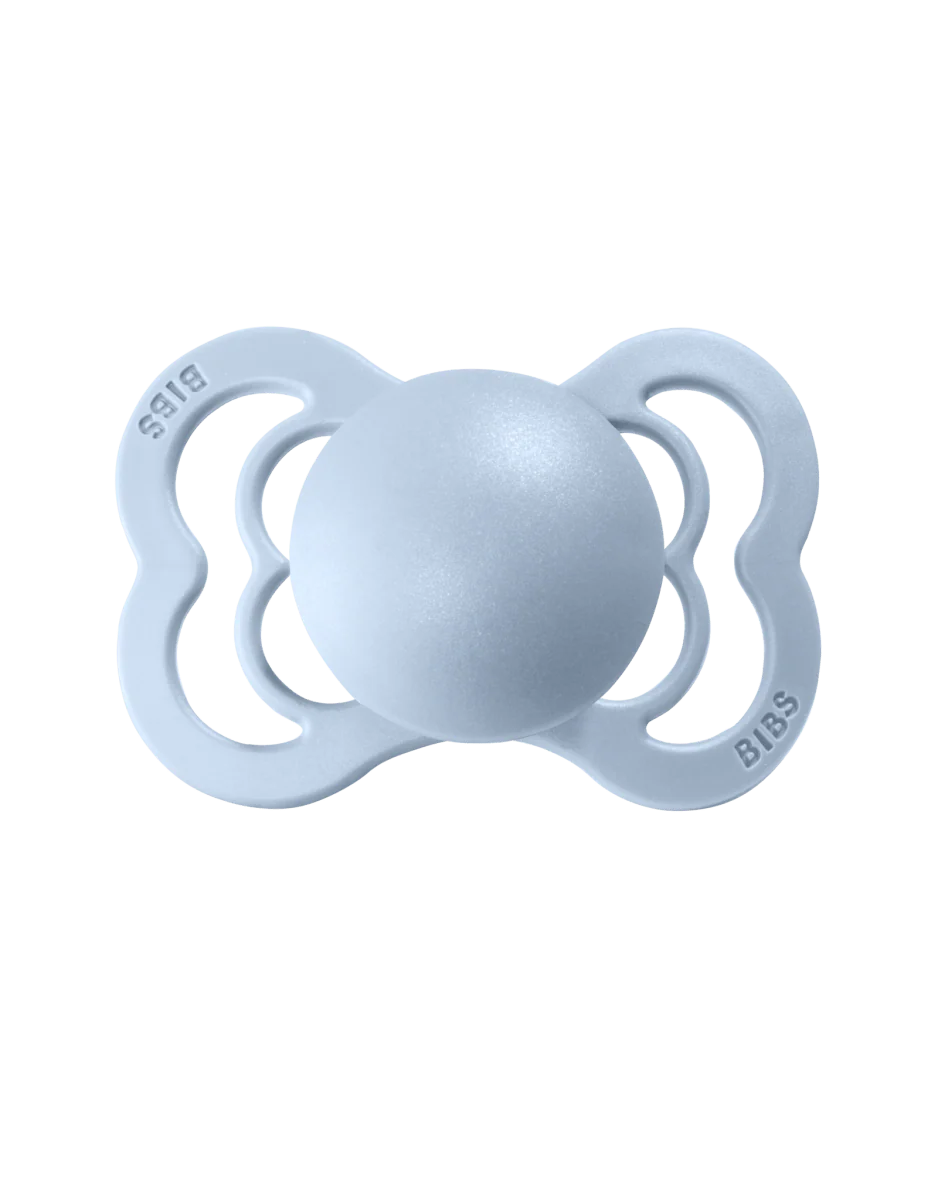 BIBS Speen Maat 2 Iron/Baby Blue Supreme Silicone 2st - Image 5