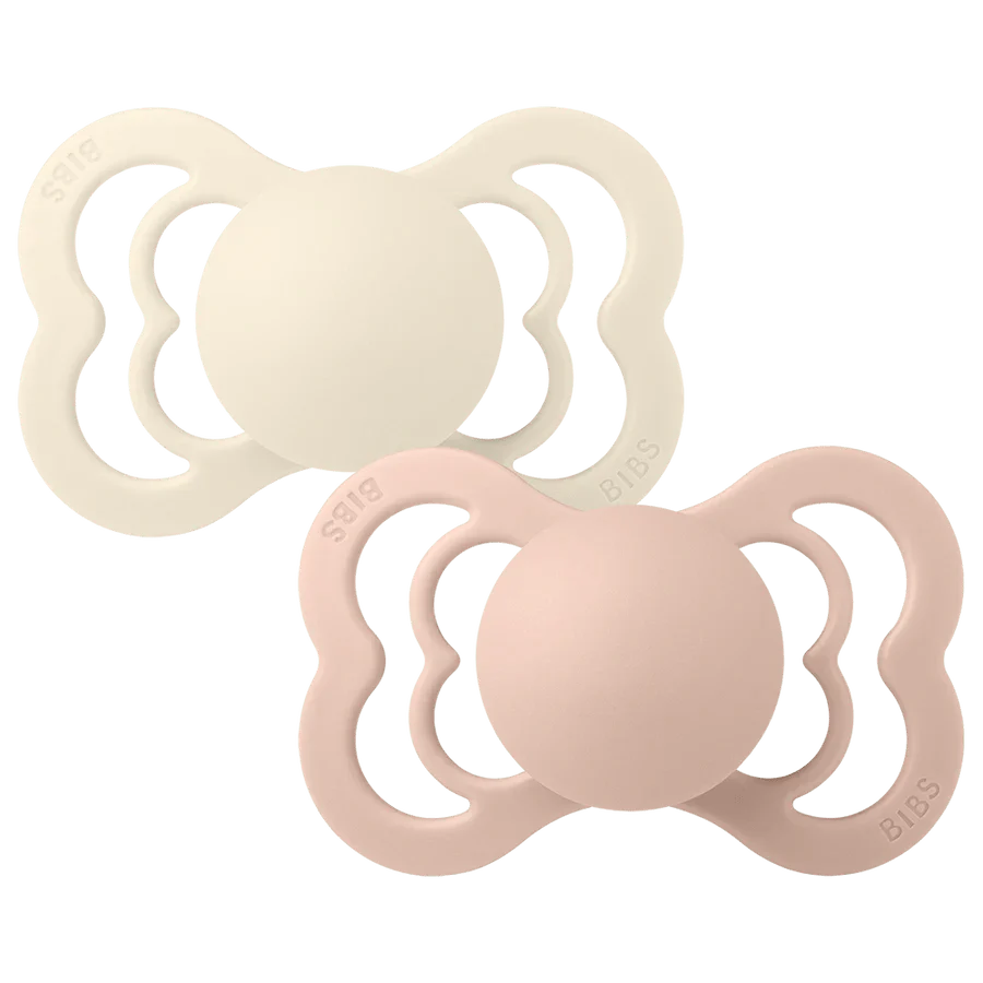 BIBS Speen Maat 2 Ivory/Blush Supreme Silicone 2st