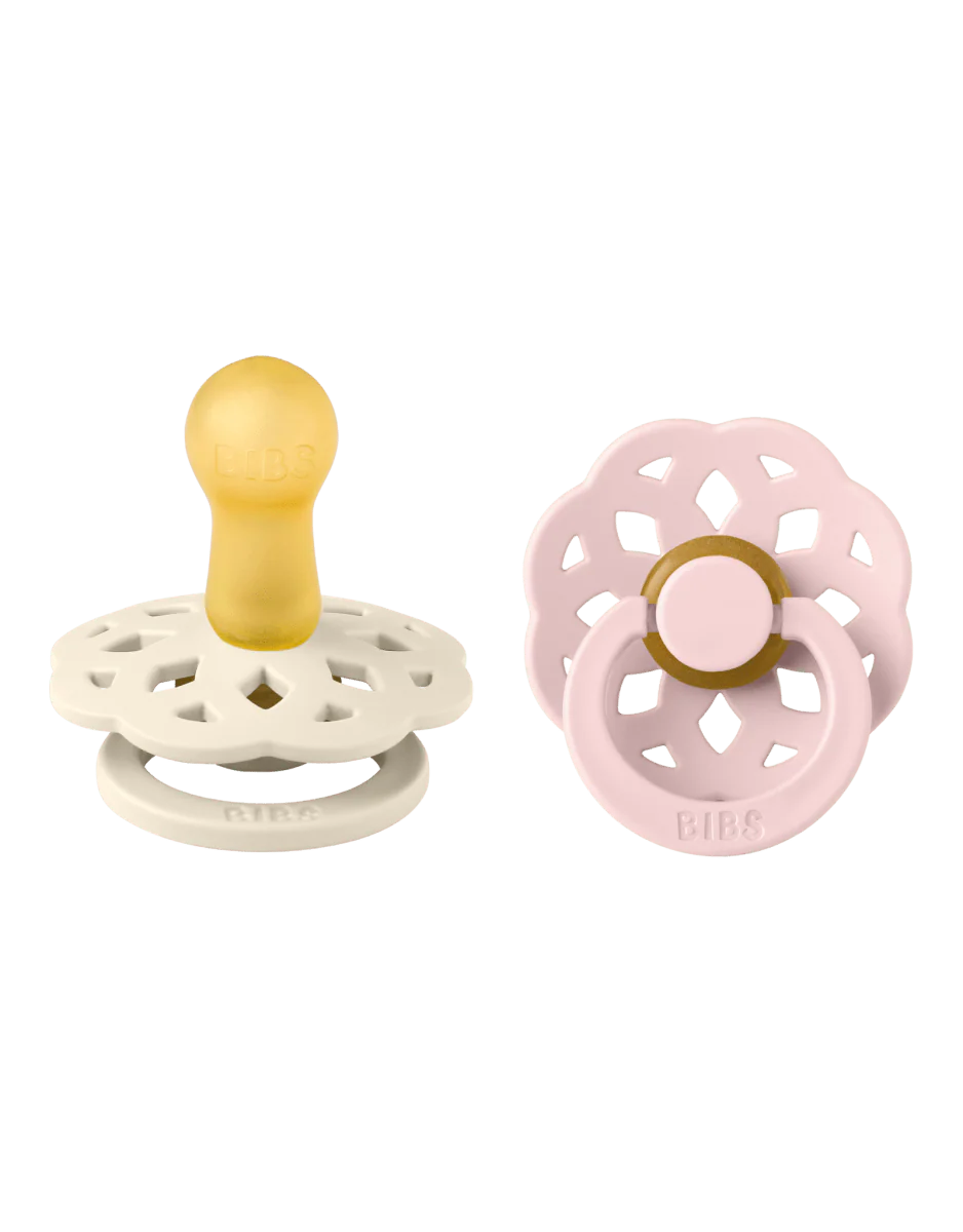 BIBS Speen Maat 2 Latex Boheme Ivory/Blossom 2st - Image 2
