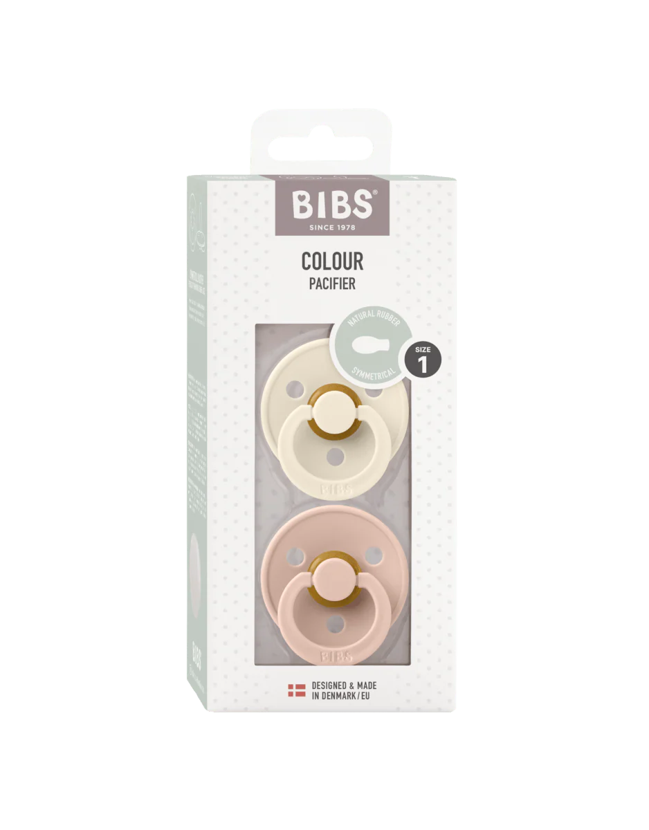 BIBS Speen Maat 2 Latex Symmetric Ivory/Blush 2st - Image 2