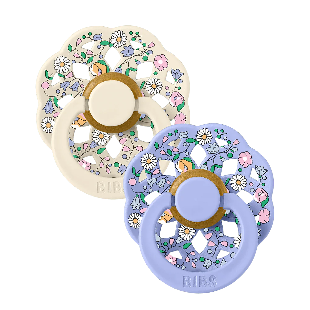 BIBS Speen Maat 2 X Liberty Pacifier Boheme Chloe Meadow Ivory Mix 2St