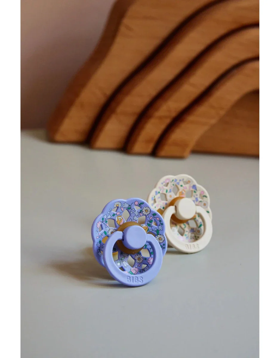 BIBS Speen Maat 2 X Liberty Pacifier Boheme Chloe Meadow Ivory Mix 2St - Image 7