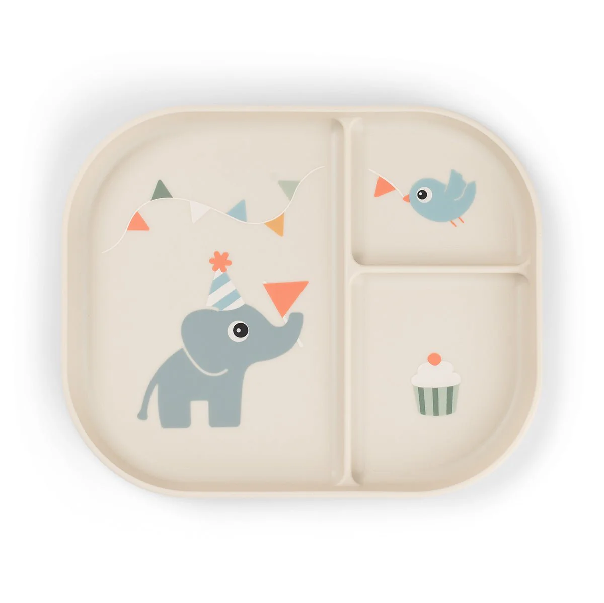 Done by Deer Babybord Met Compartimenten Celebration Sand