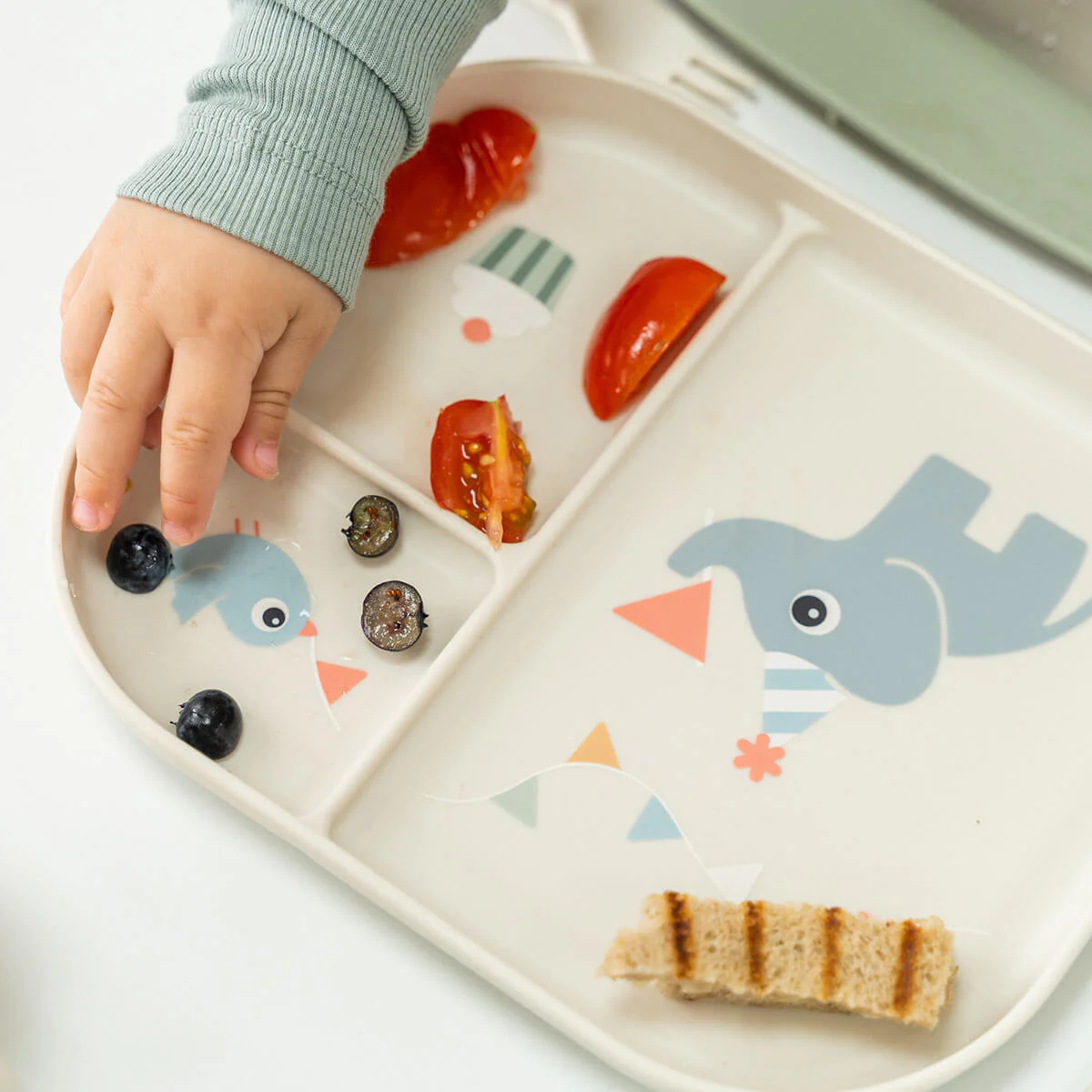 Done by Deer Babybord Met Compartimenten Celebration Sand - Image 6