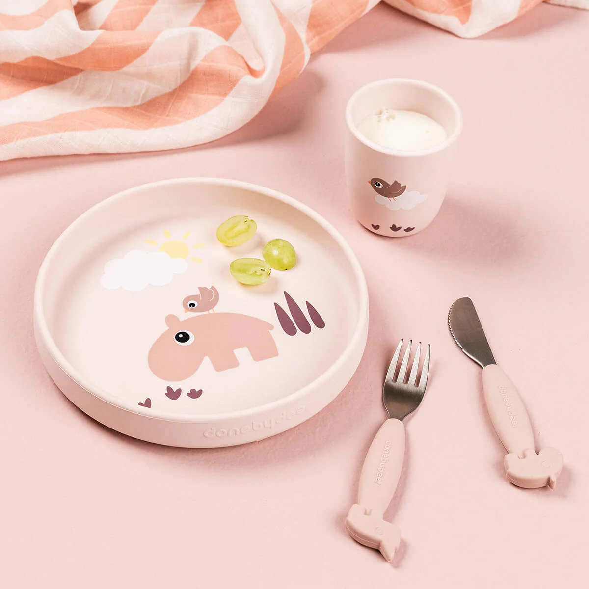 Done by Deer Babybord Met Zuignap Playground Powder 18Cm - Image 3