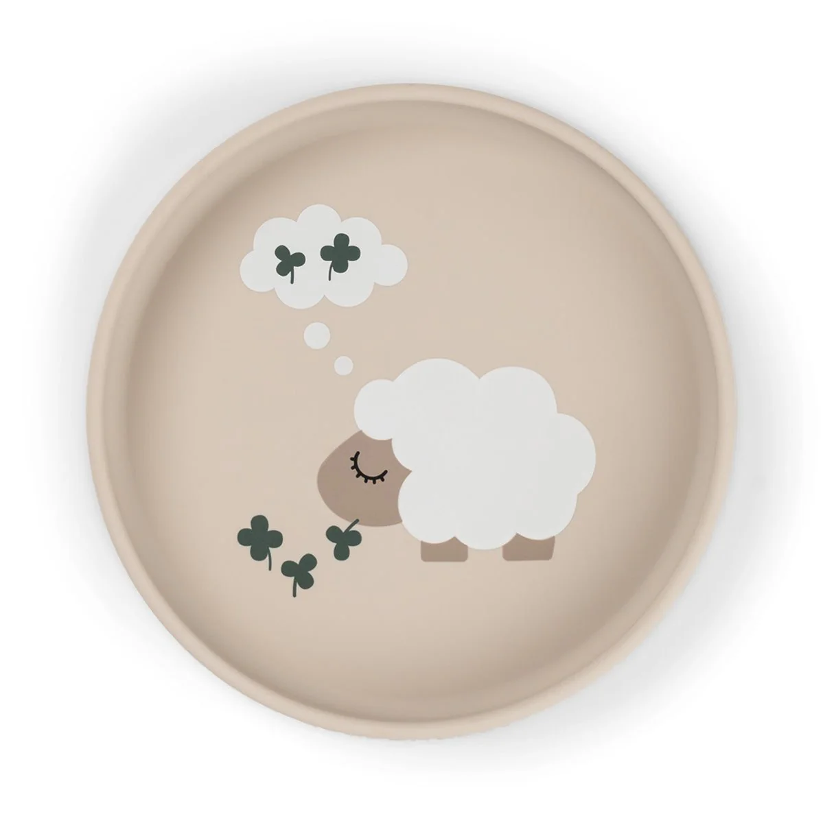 Done by Deer Babybord Met Zuignap Tiny Farm Sand 18Cm