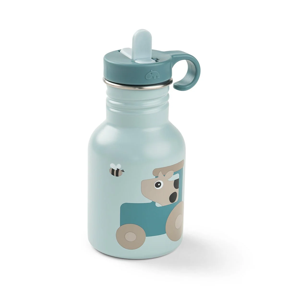Done by Deer Drinkfles Metaal Tiny Farm Blue 350Ml