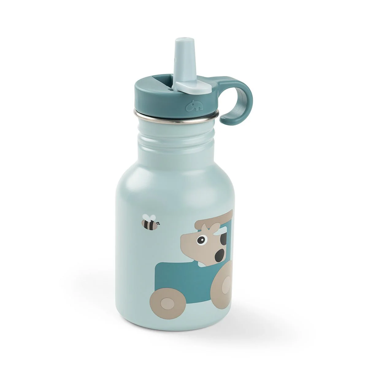 Done by Deer Drinkfles Metaal Tiny Farm Blue 350Ml - Image 2