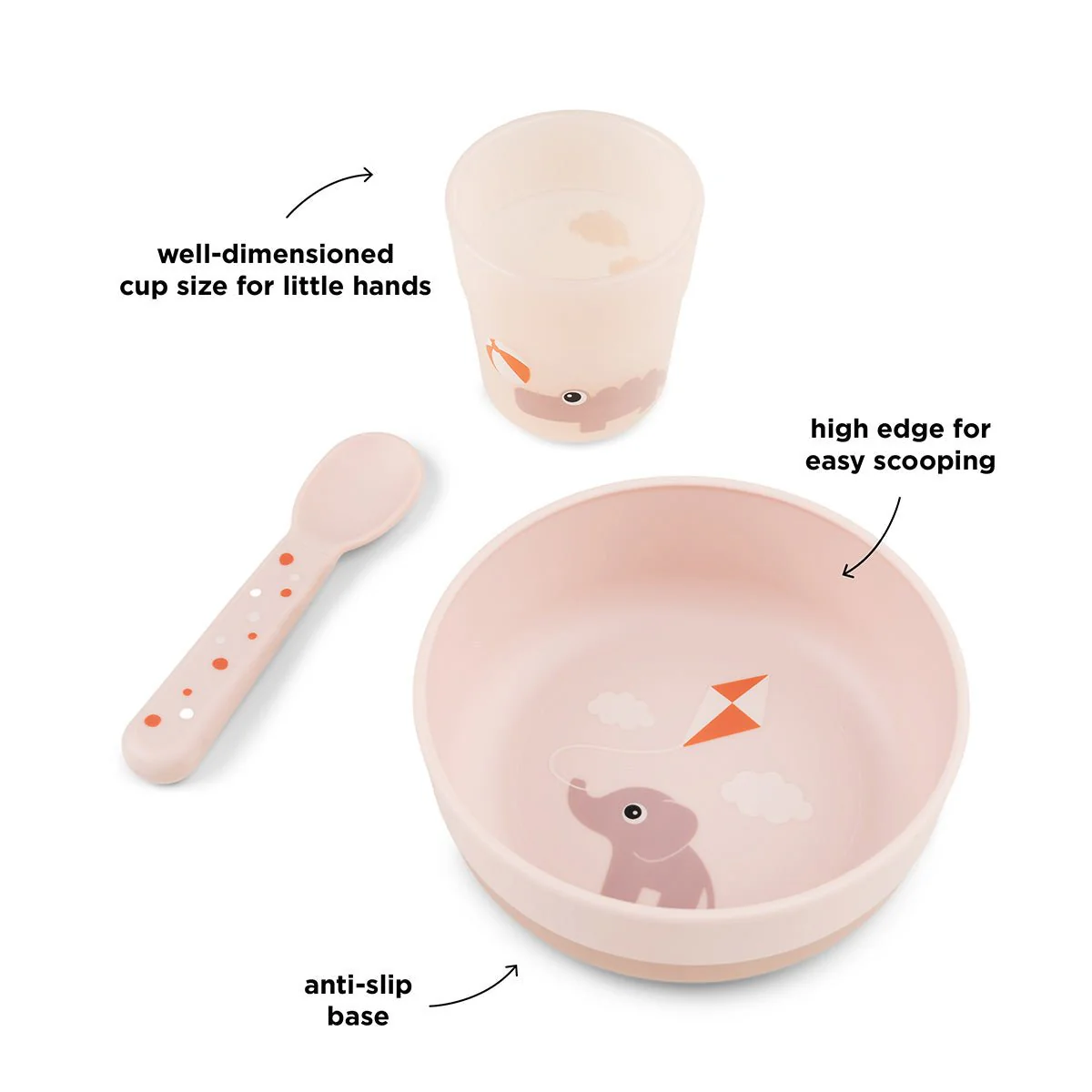 Done by Deer Kinderservies Set Playground Powder 3 Pack - Image 2