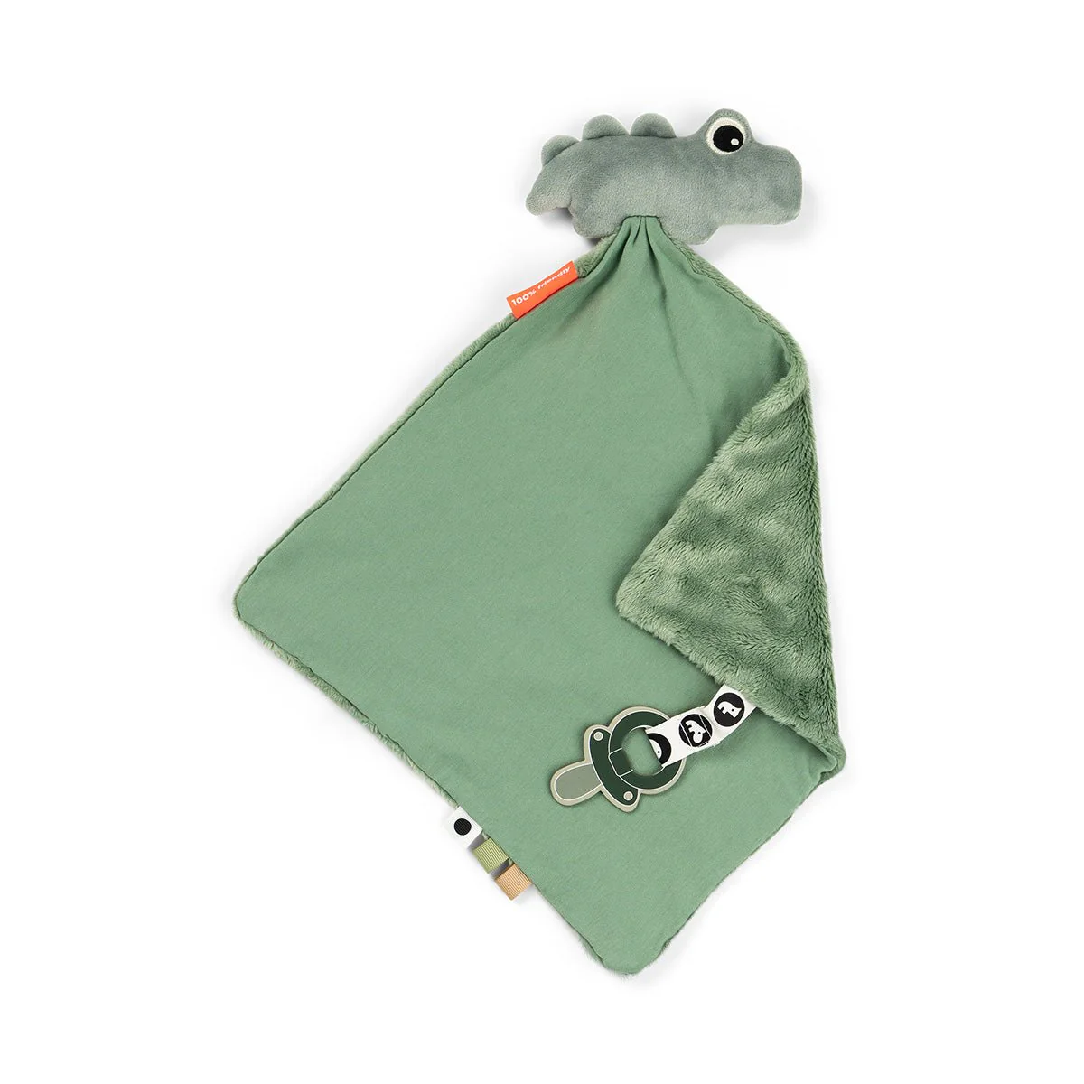 Done by Deer Knuffeldoekje Croco Green 28Cm - Image 2