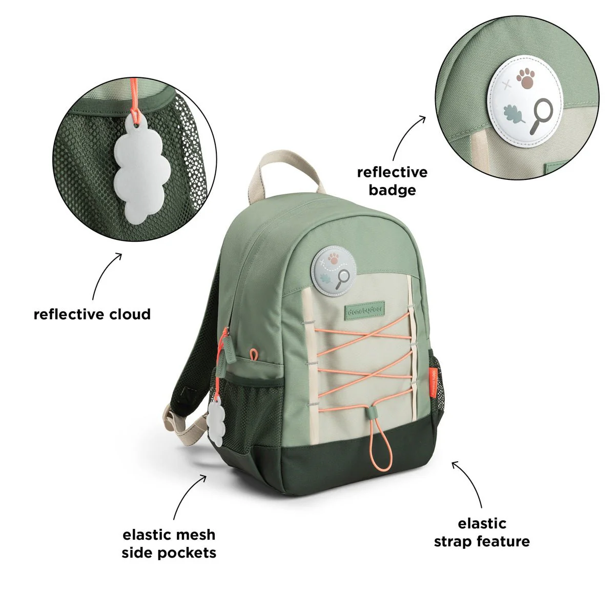 Done By Deer Rugtas Tiny Trails Green 13L - Image 7