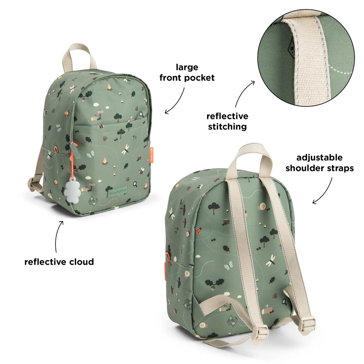 Done By Deer Rugtas Tiny Trails Green 7,5 liter - Image 5