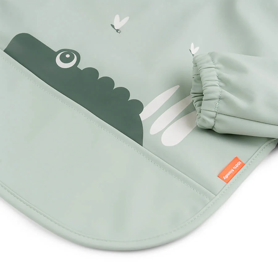 Done by Deer Slabbetje Met Mouwen Croco Green - Image 2