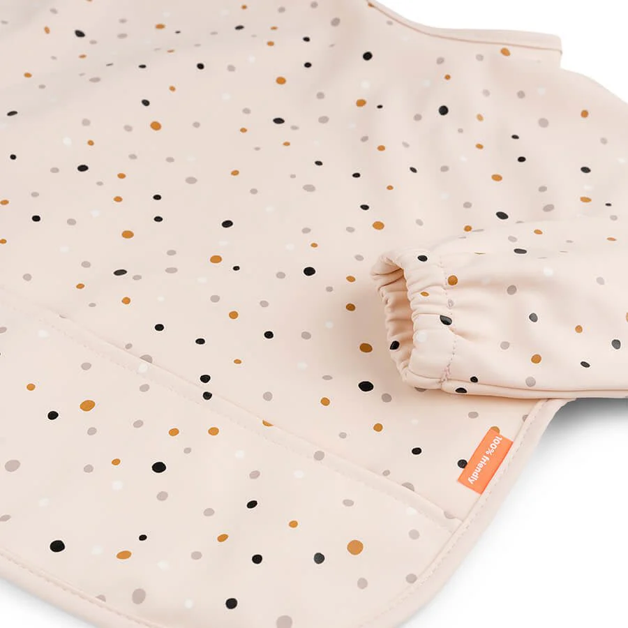 Done by Deer Slabbetje Met Mouwen Happy Dots Powder - Image 2