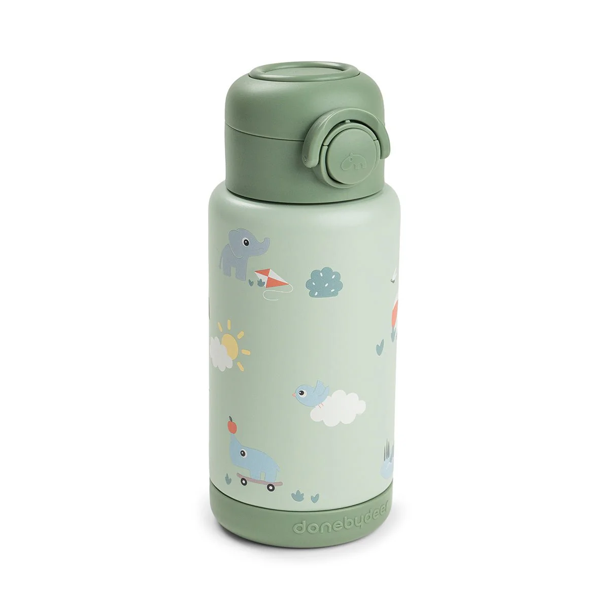 Done by Deer Thermos Rietjesfles Playground Green 340ml