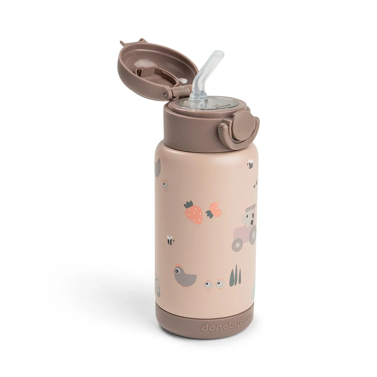 Done by Deer Thermos Rietjesfles Tiny Farm Powder 340ml - Image 2