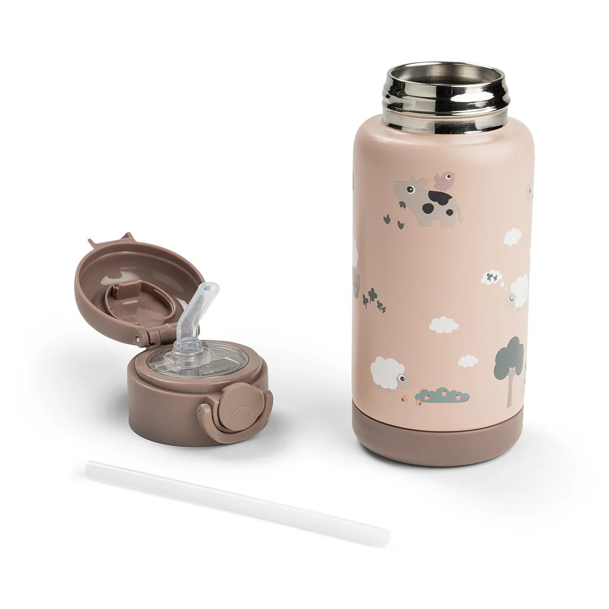 Done by Deer Thermos Rietjesfles Tiny Farm Powder 340ml - Image 3