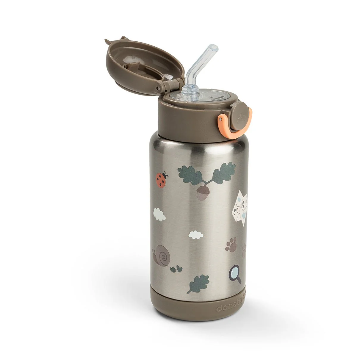 Done by Deer Thermos Rietjesfles Tiny Trails Sand 340ml - Image 2