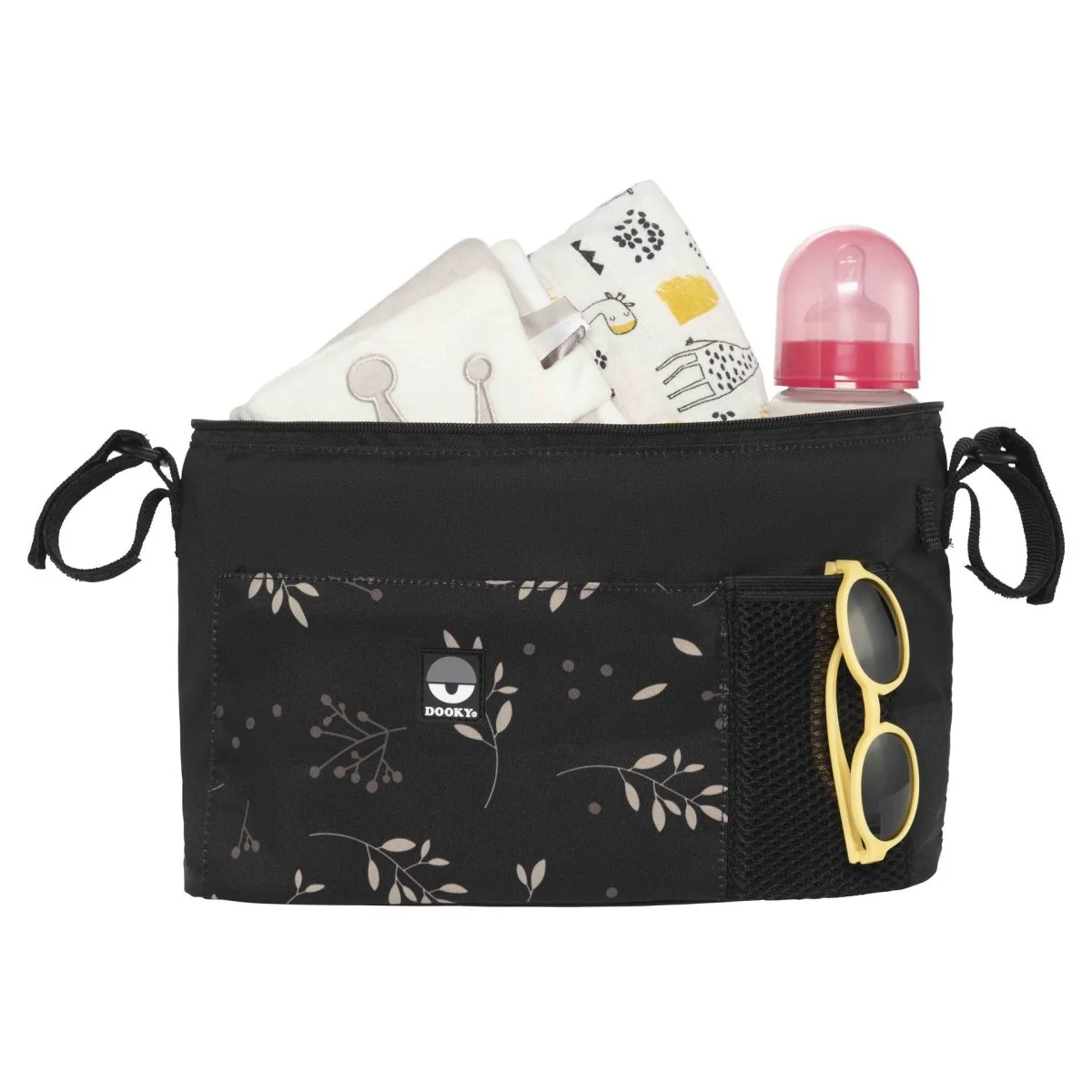 Dooky Kinderwagen Organizer Leaves Black - Image 3