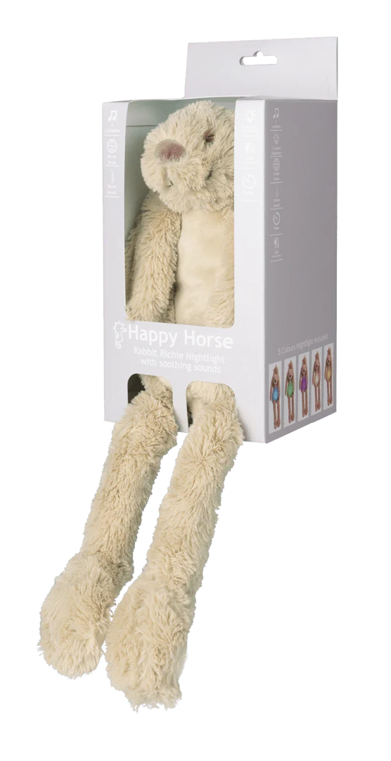 Happy Horse Knuffel Beige Rabbit Richie met Nachtlampje en Geluid 34cm - Image 2