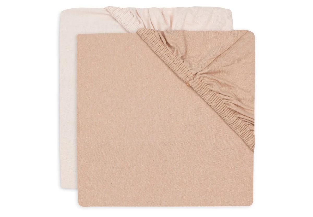 Jollein Hoeslaken Wieg Jersey Blush 60X120Cm 2St