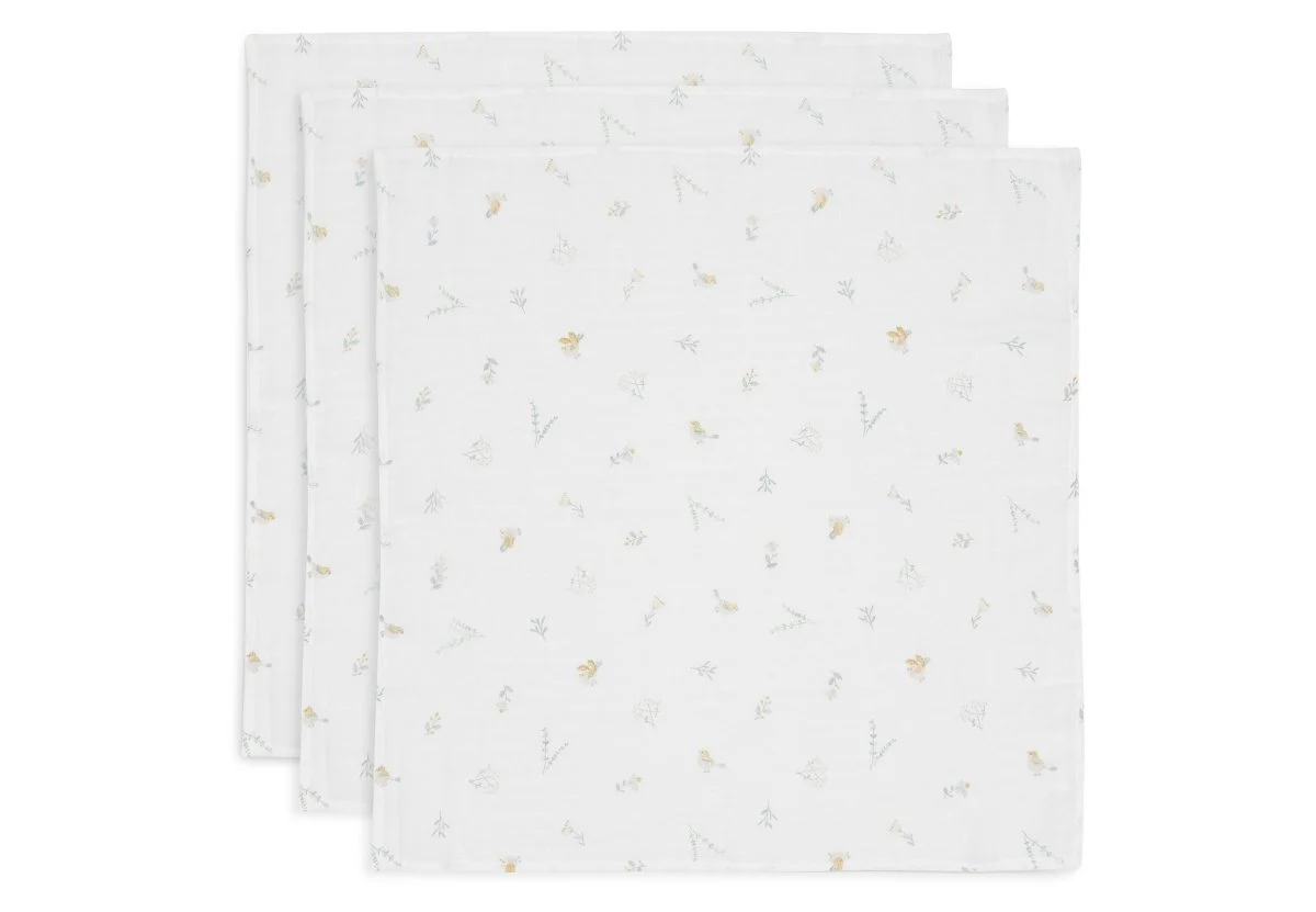 Jollein Hydrofiele Doek Lovely Birds 70 X 70 Xm 3St