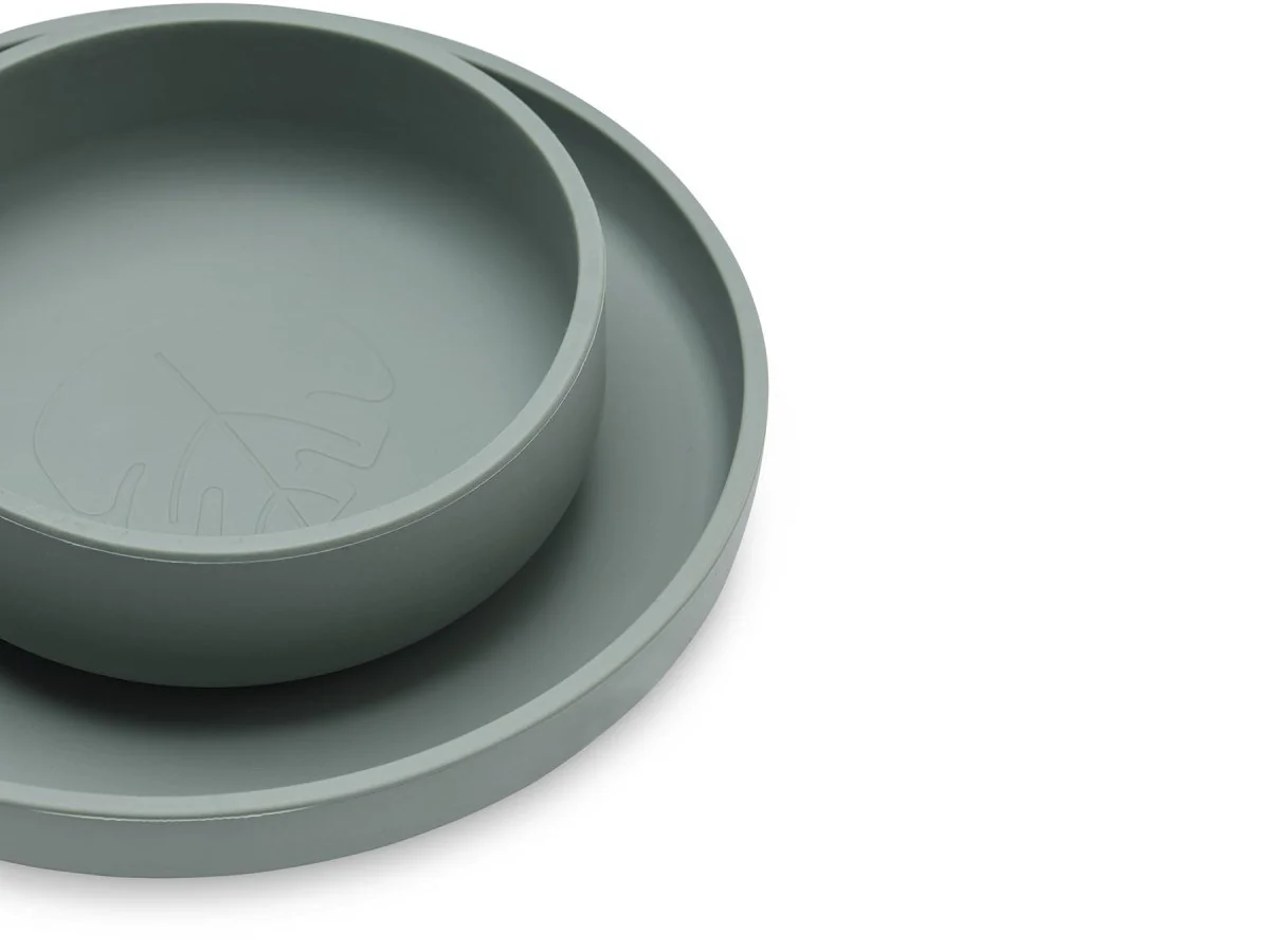 Jollein Kinder Servies Siliconen Ash Green - Image 2
