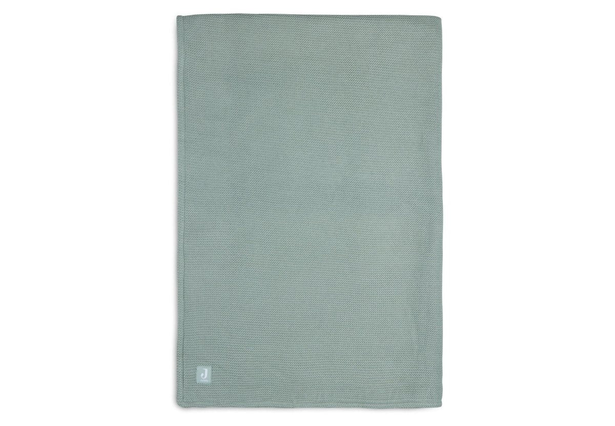Jollein Ledikantdeken Basic Knit Forest Green/Fleece 100x150cm - Image 2