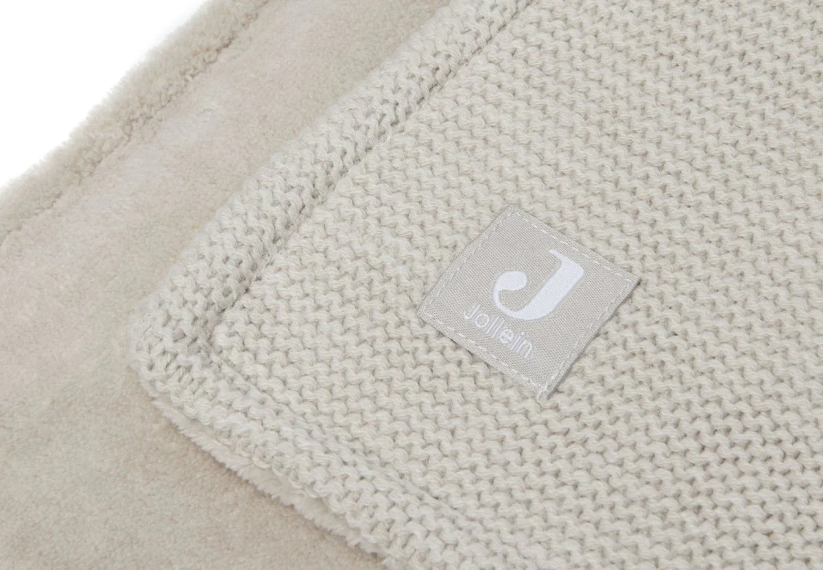 Jollein Ledikantdeken Basic Knit Nougat/Fleece 100x150cm - Image 4