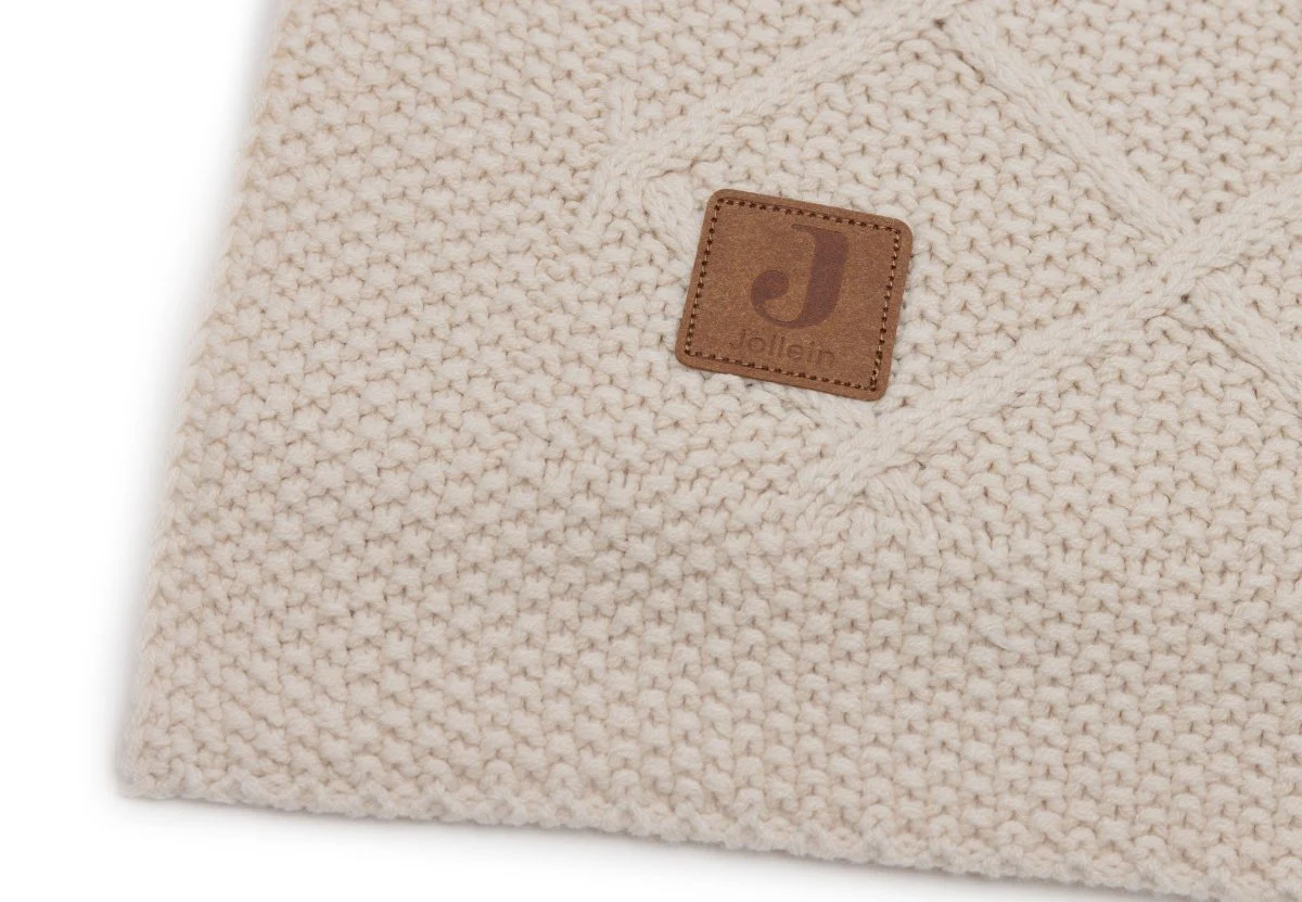Jollein Ledikantdeken Check Knit Oatmeal 100 X 150 Cm - Image 3