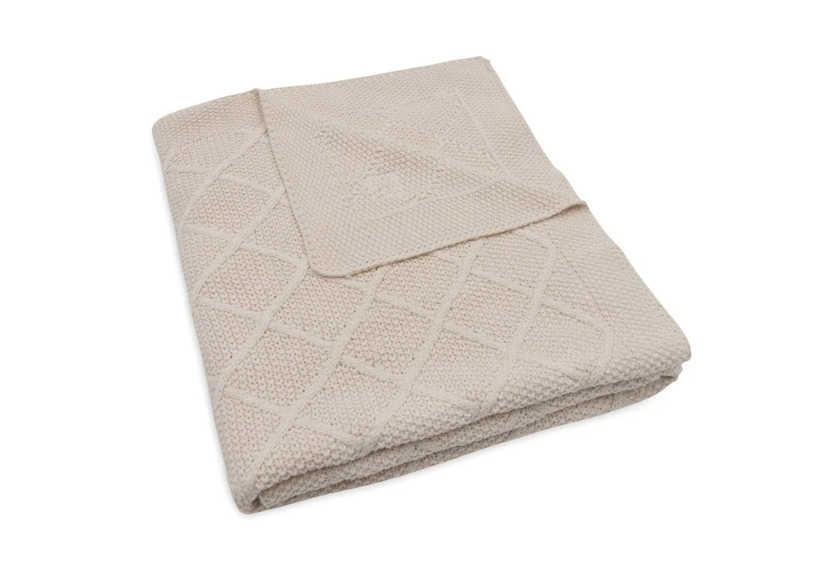 Jollein Ledikantdeken Check Knit Oatmeal 100 X 150 Cm - Image 4