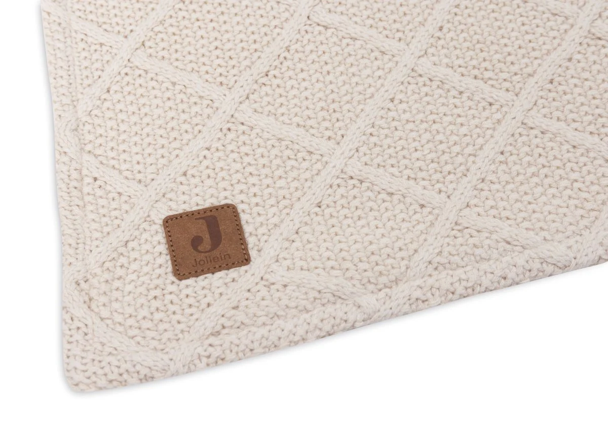 Jollein Ledikantdeken Check Knit Oatmeal/Teddy Fleece 100 X 150 Cm - Image 3