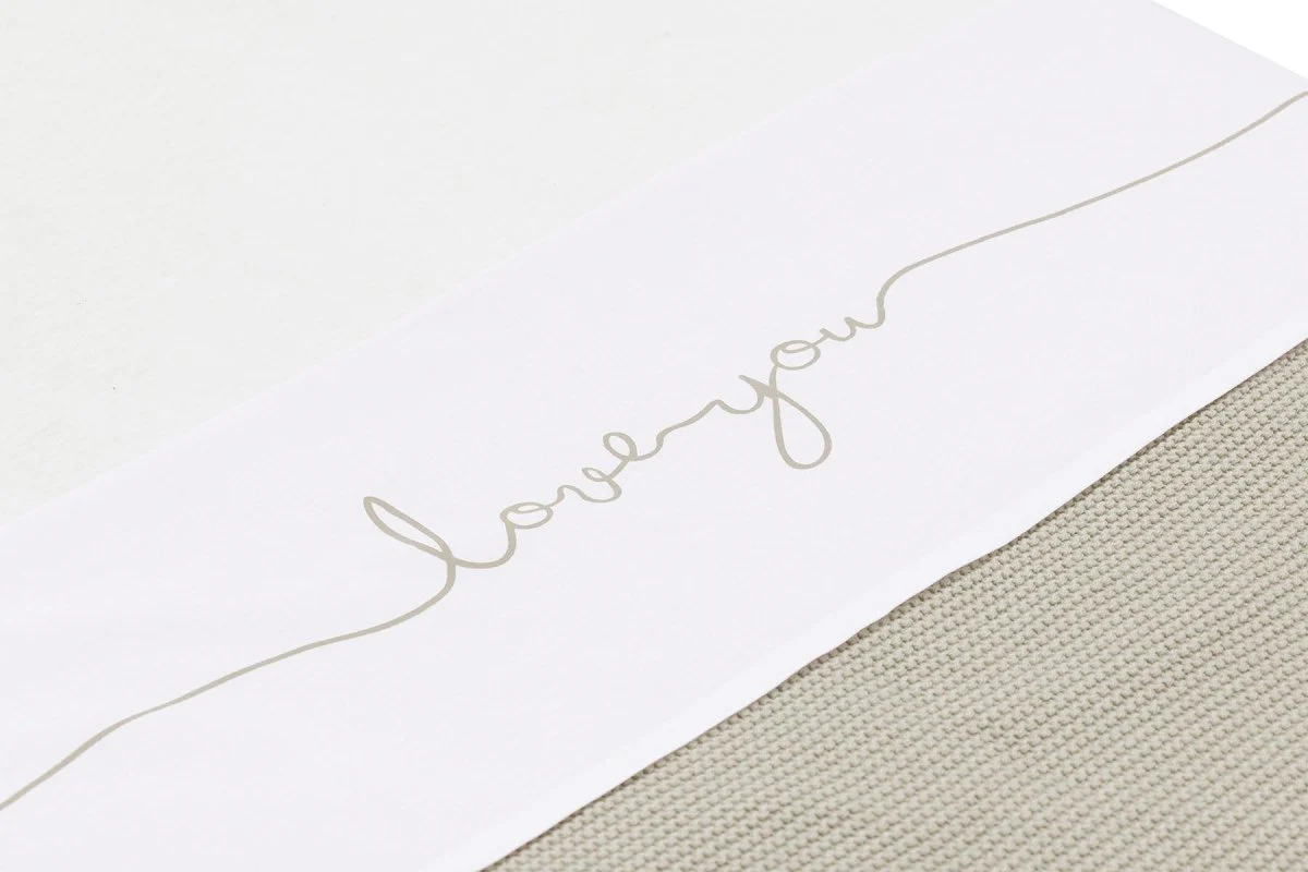 Jollein Ledikantlaken Love You Nougat 120x150cm - Image 2
